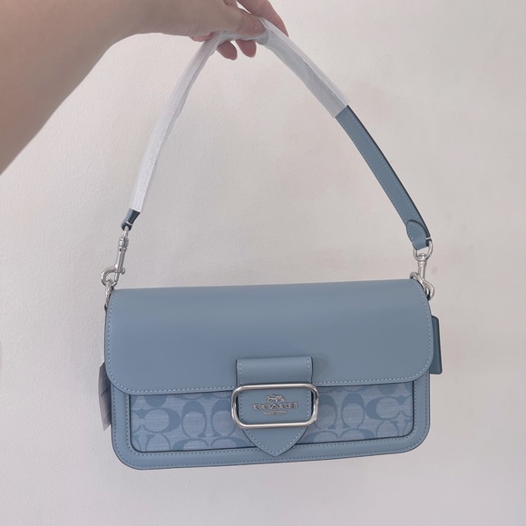 COACH MORGAN SHOULDER BAG IN SIGNATURE CHAMBRAY CH137 - Picture 7 of 10